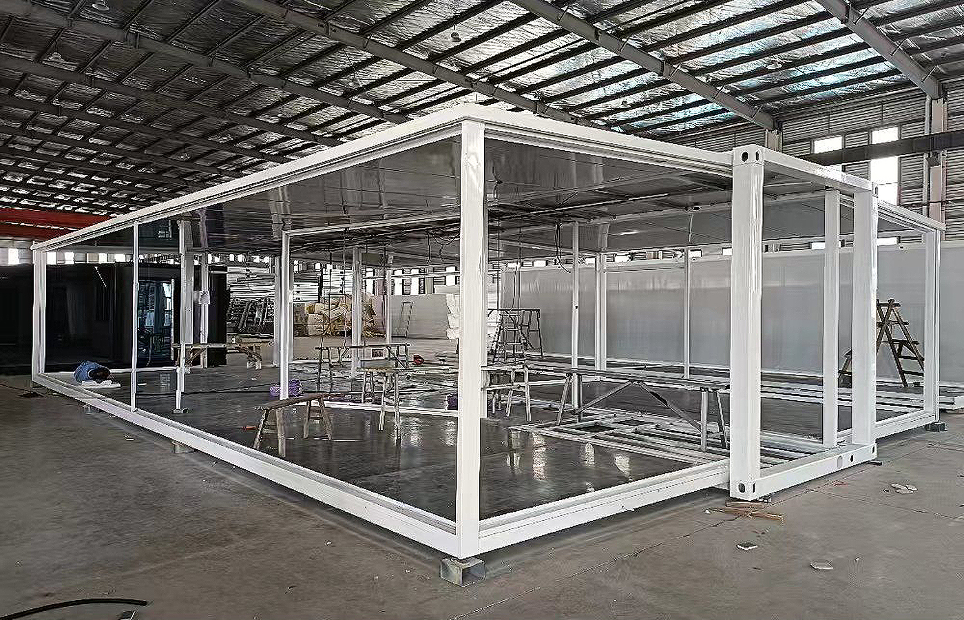 পিচ করা ছাদ এবং টেরেস সহ 30 ফুট কাস্টমাইজড প্রসারণযোগ্য ধারক পিচ করা ছাদ এবং টেরেস সহ 30 ফুট কাস্টমাইজড প্রসারণযোগ্য ধারক