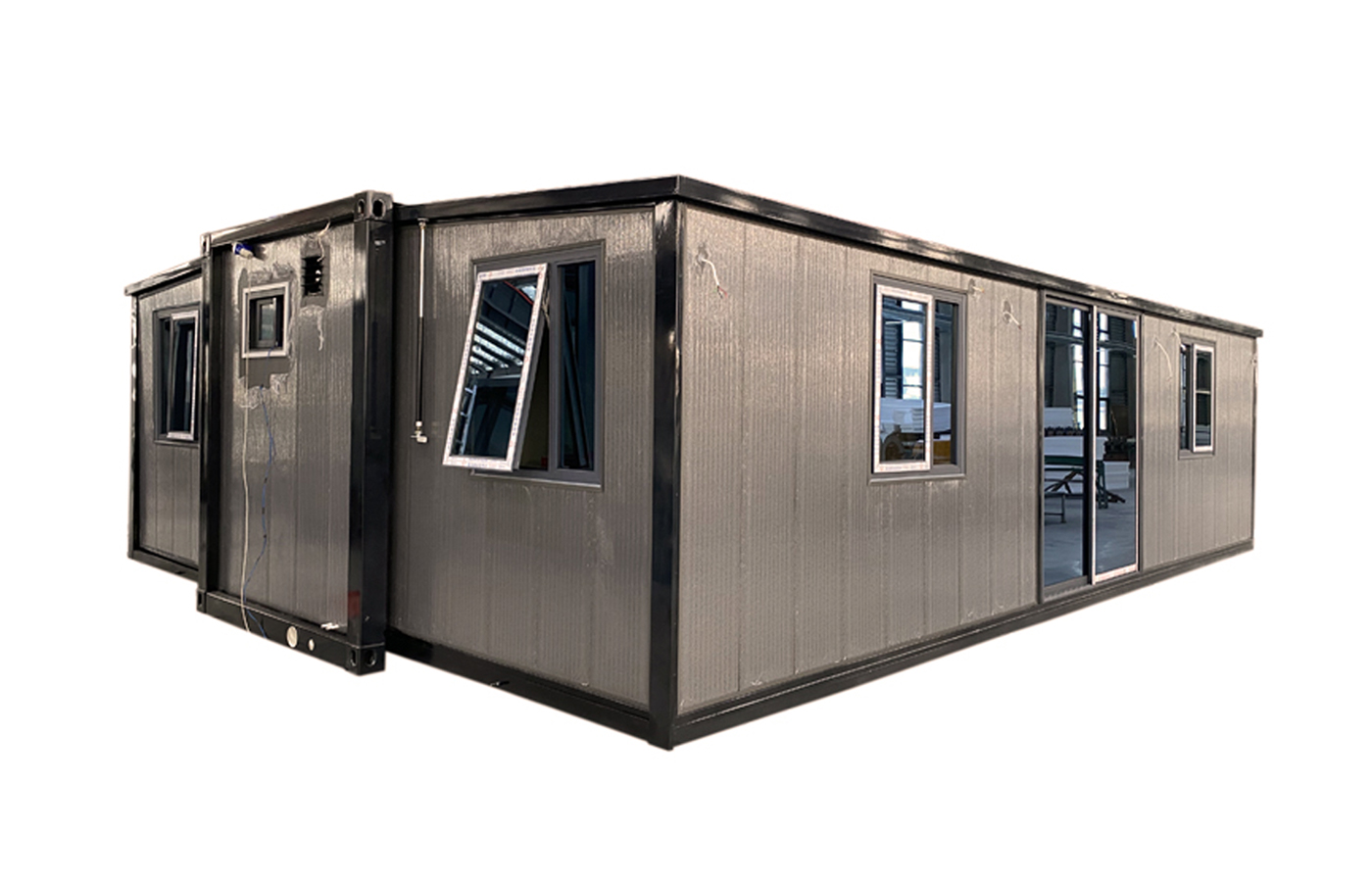 মেটাল এক্সটার্নাল গাসেট প্লেটের সাথে 40ft হাই লাক্সারি কাস্টমাইজড 30ft এক্সপান্ডেবল কন্টেইনার