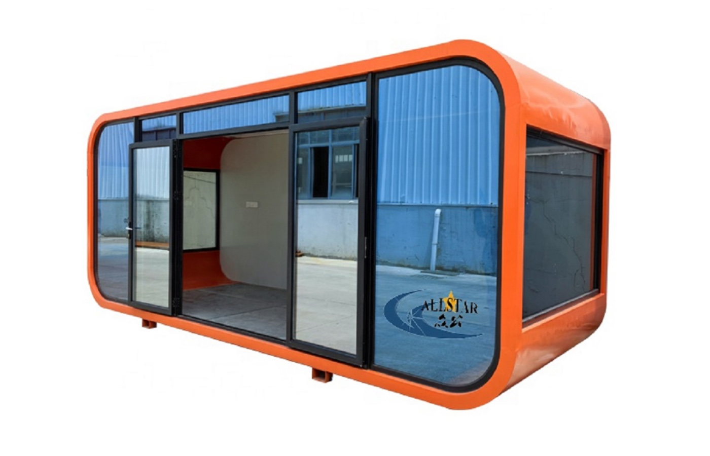 20ft আধুনিক কাস্টমাইজড অ্যাপল কন্টেইনার হাউস উচ্চ বিলাসবহুল বাড়ি সরাসরি বাড়িতে বসবাস